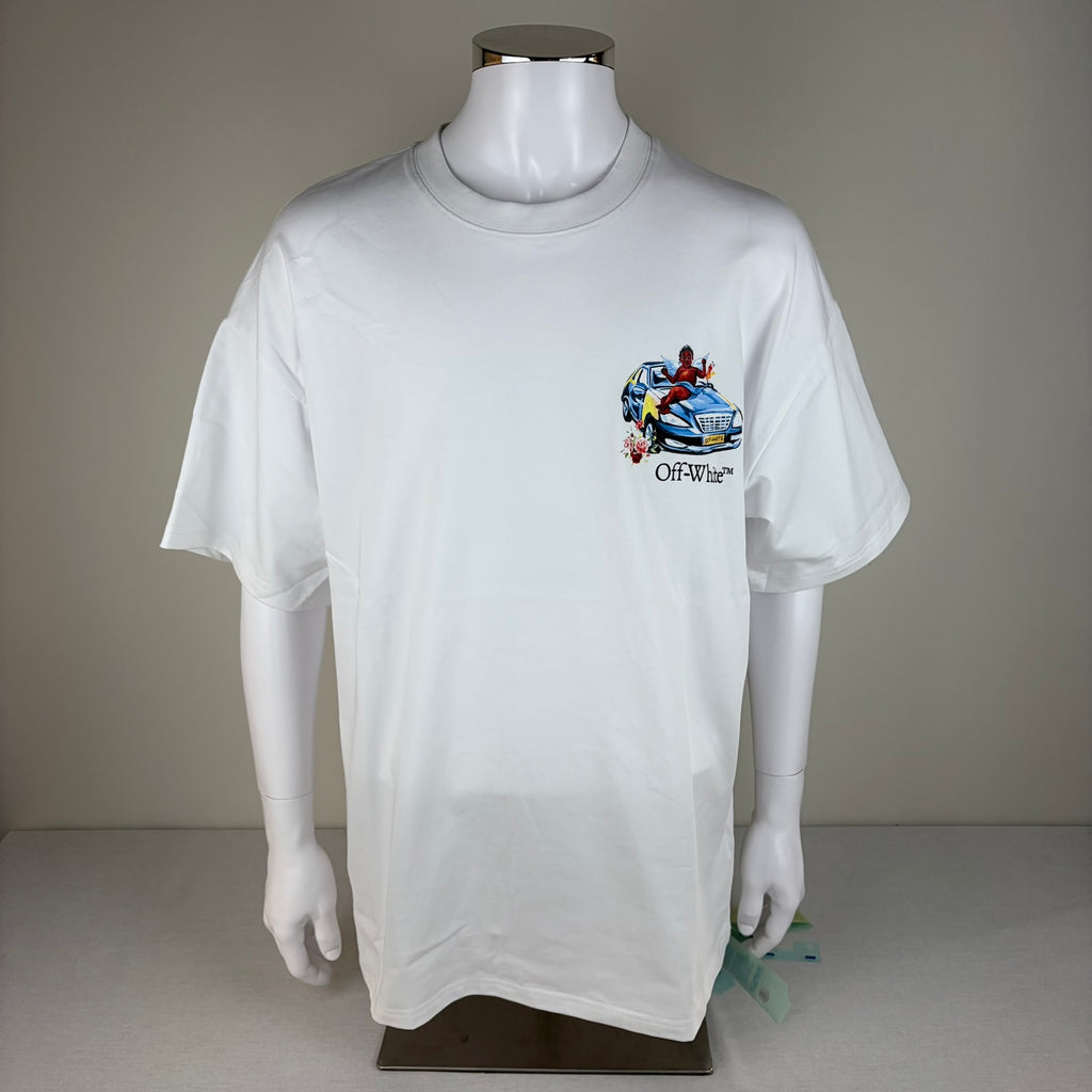 OFF-WHITE Benz Cupid White Graphic T-shirt