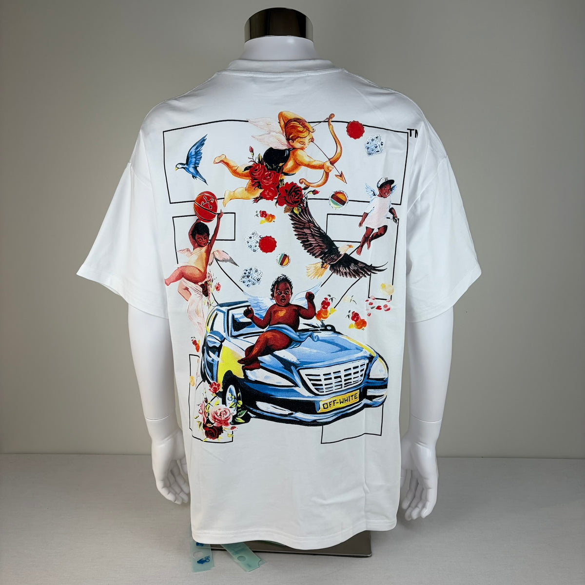 OFF-WHITE Benz Cupid White Graphic T-shirt