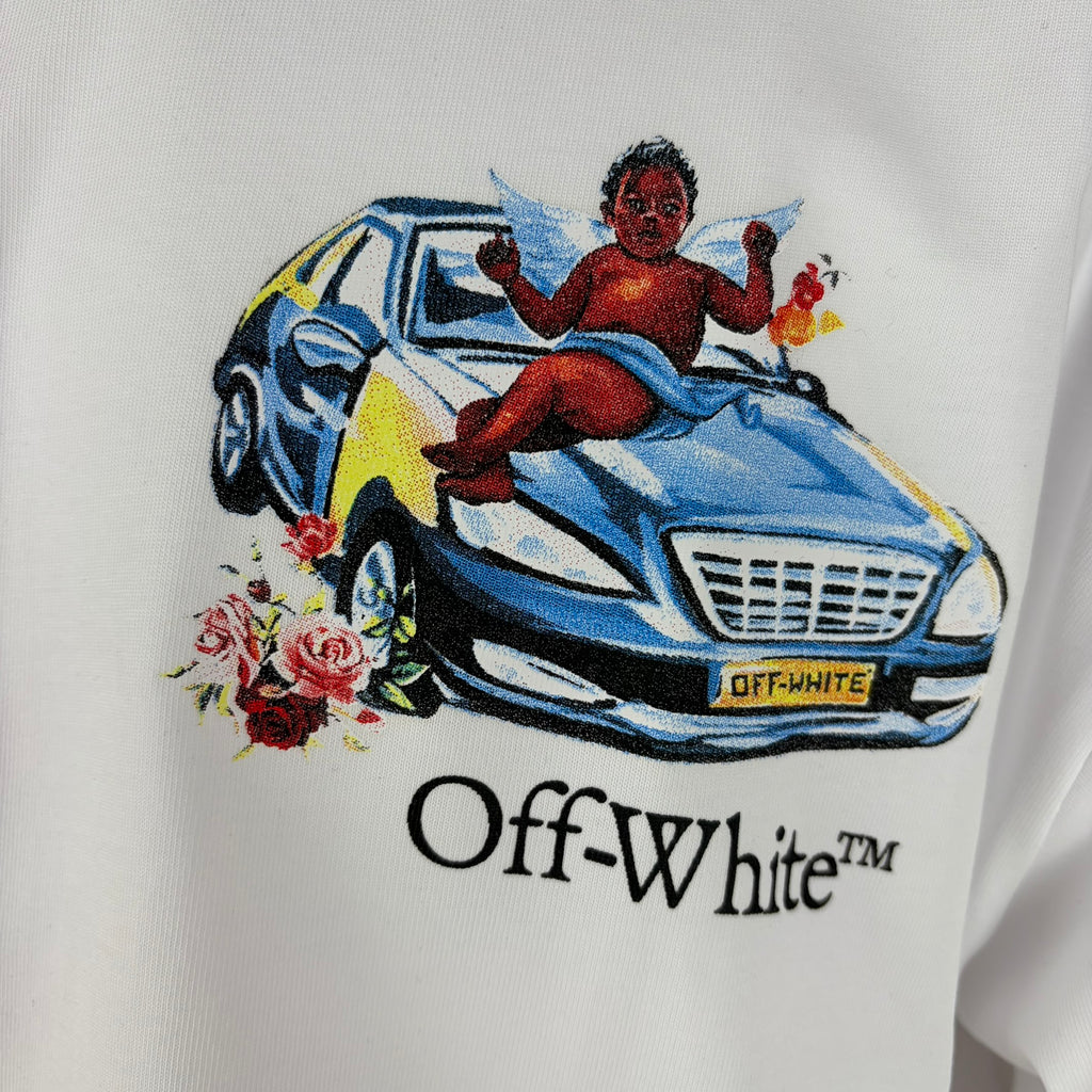 OFF-WHITE Benz Cupid White Graphic T-shirt
