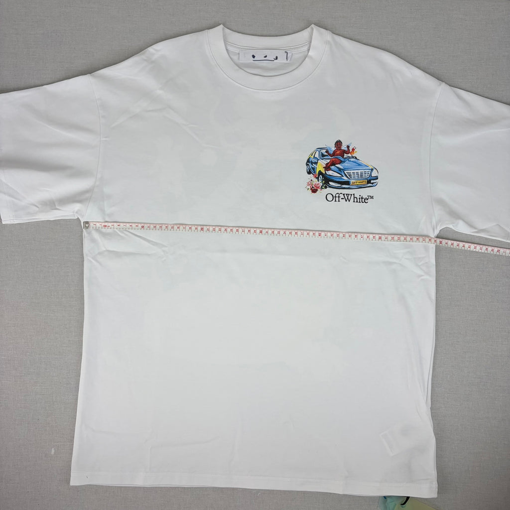 OFF-WHITE Benz Cupid White Graphic T-shirt