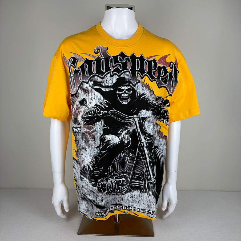 GODSPEED Speedway Skull Rider Graphic T-shirt