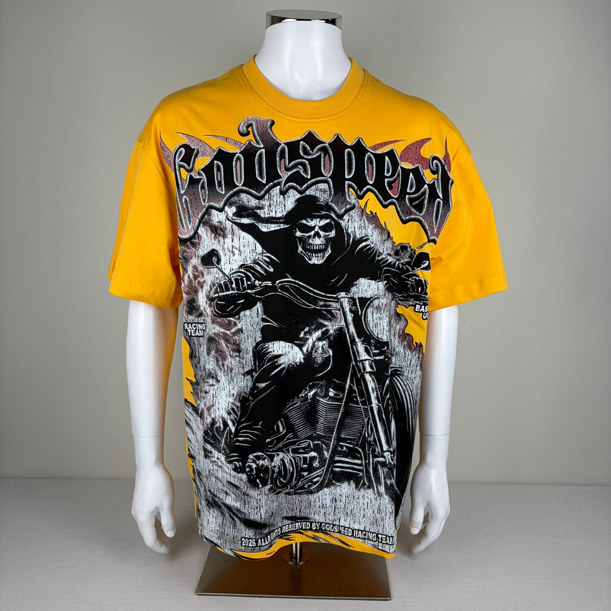 GODSPEED Speedway Skull Rider Graphic T-shirt
