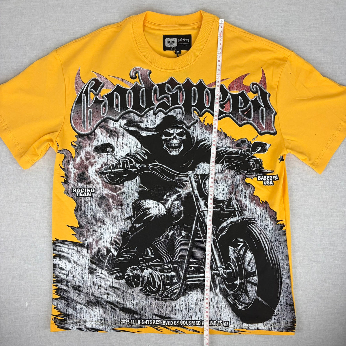 GODSPEED Speedway Skull Rider Graphic T-shirt