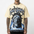 GODSPEED Blindfolded/Masked Lady Liberty Graphic T-shirt