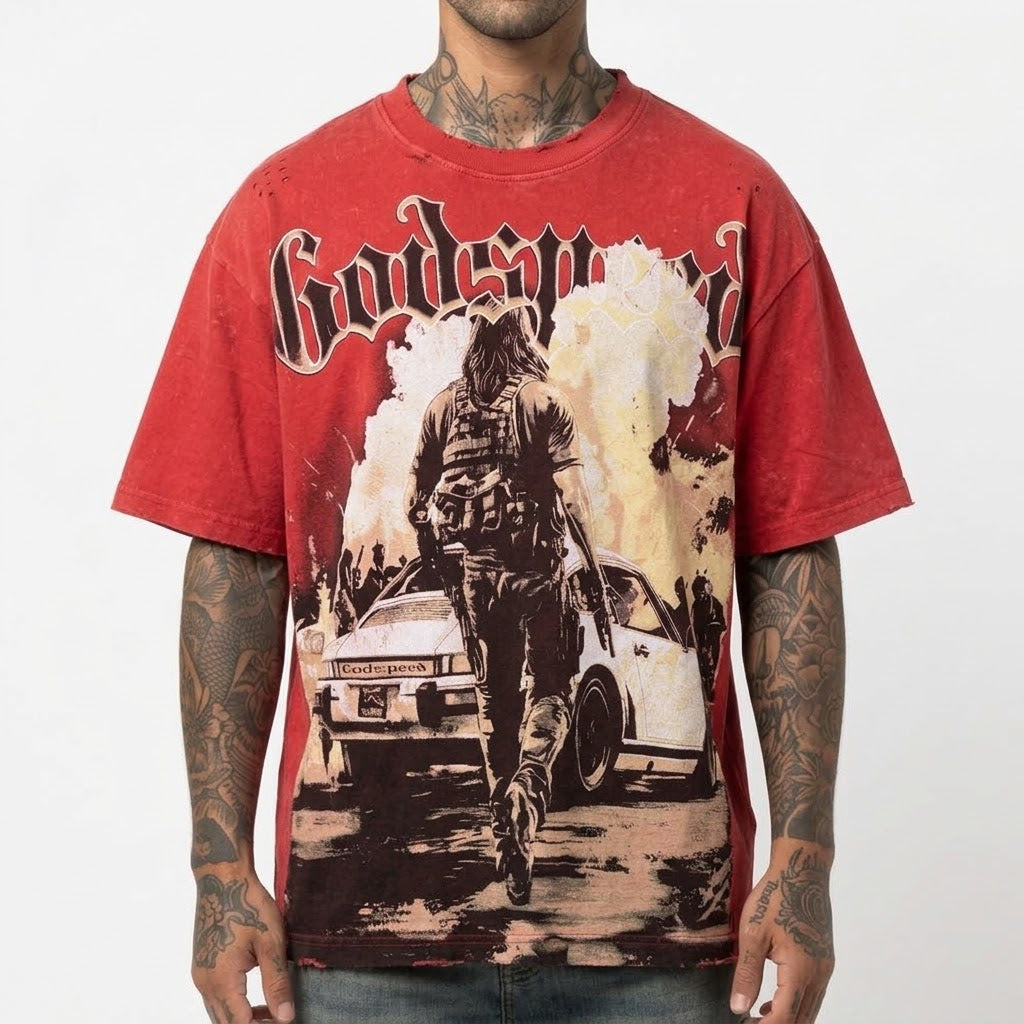 GODSPEED Apocalyptic Thriller Graphic T-shirt