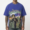 GODSPEED Distressed Rhinestone Logo Skeleton Growers Graphic T-shirt
