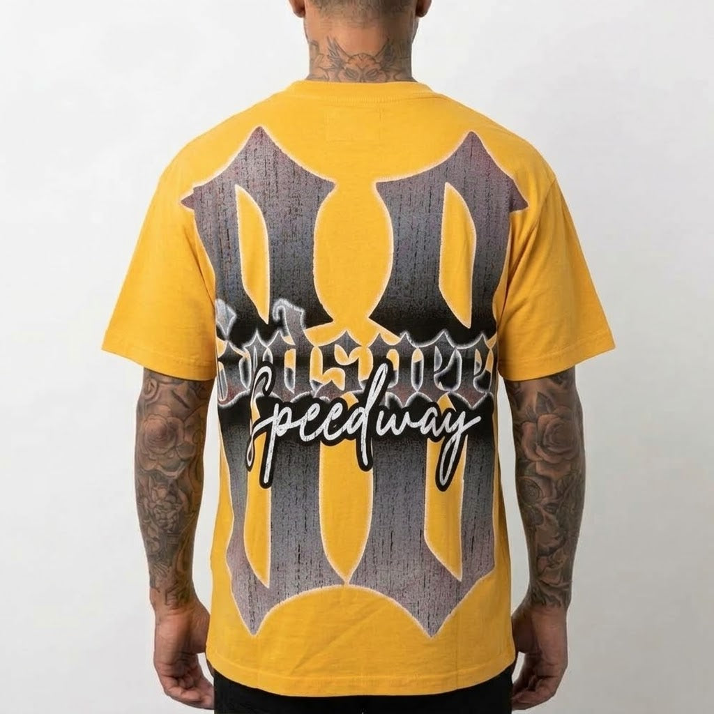 GODSPEED Speedway Skull Rider Graphic T-shirt