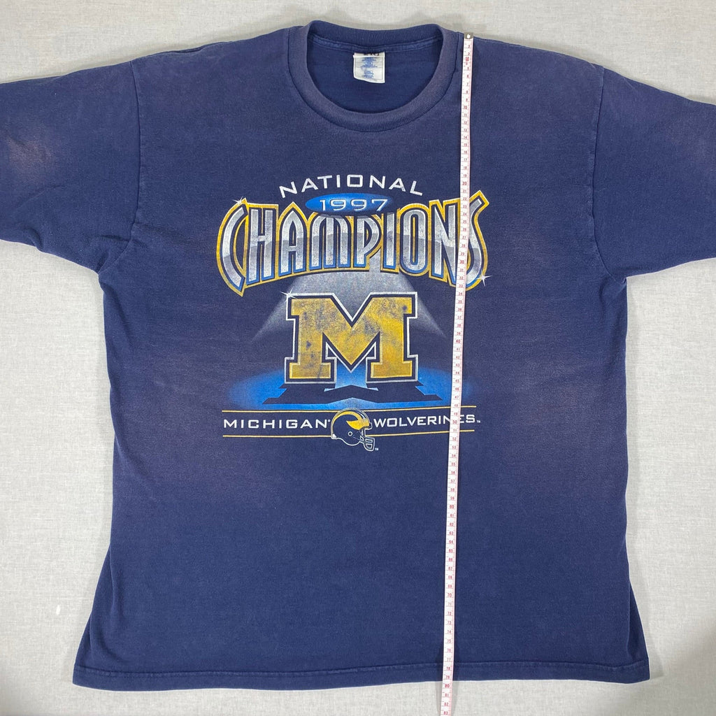 Vintage 1997 National Champions Michigan Wolverines Single Stitch T-shirt